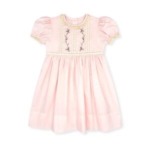 Lullaby Set Pink Holly Embroidered Dress 2T
